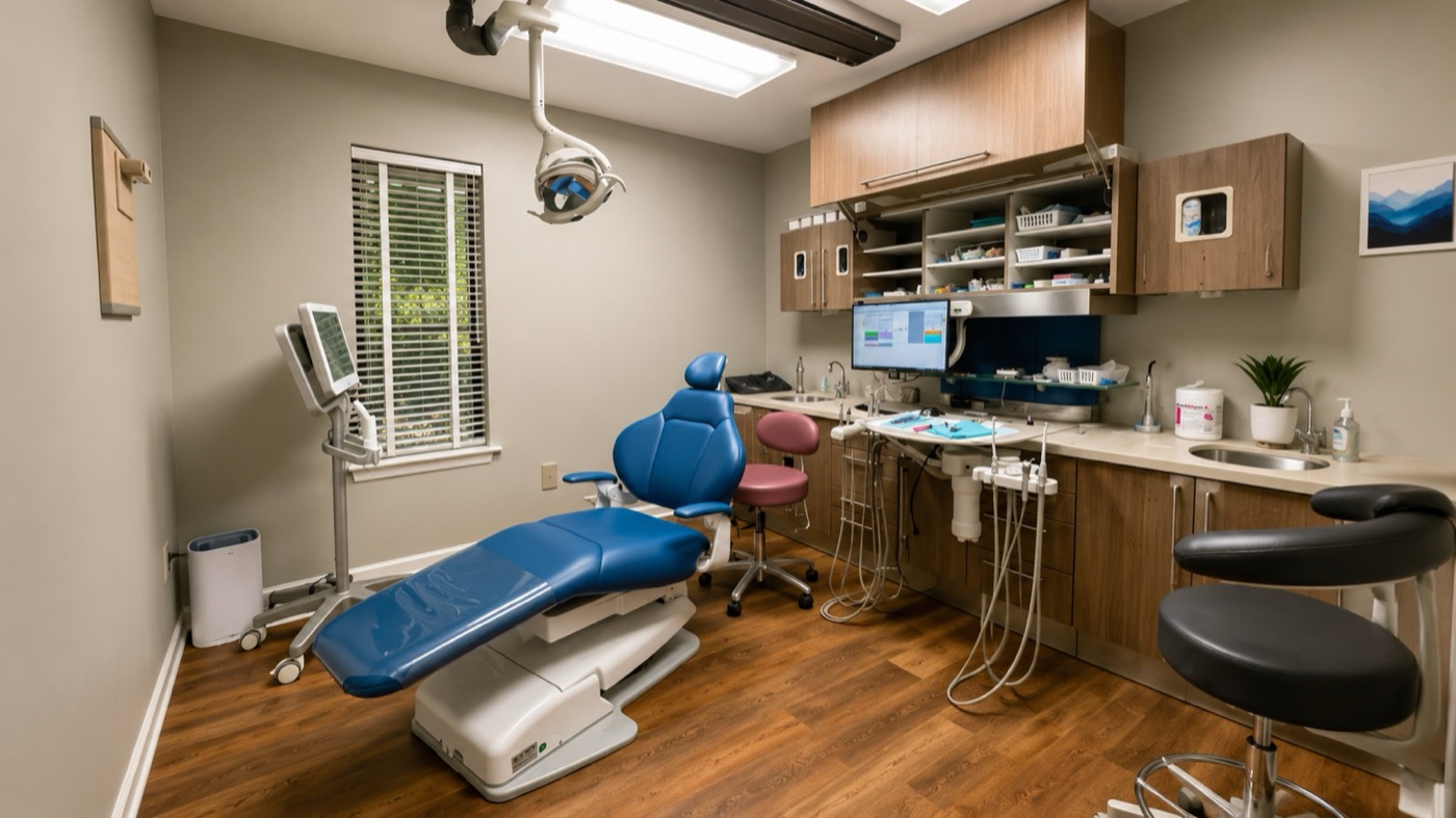 Modern treatment room with comfortable patient chair